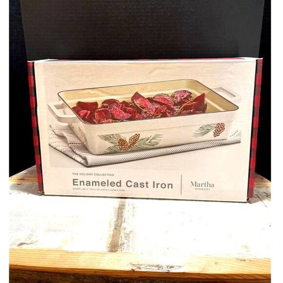 Cast Iron Baker . Size: 9x13x2 . Martha Stewart Collection . New in the Box - Picture 1 of 9